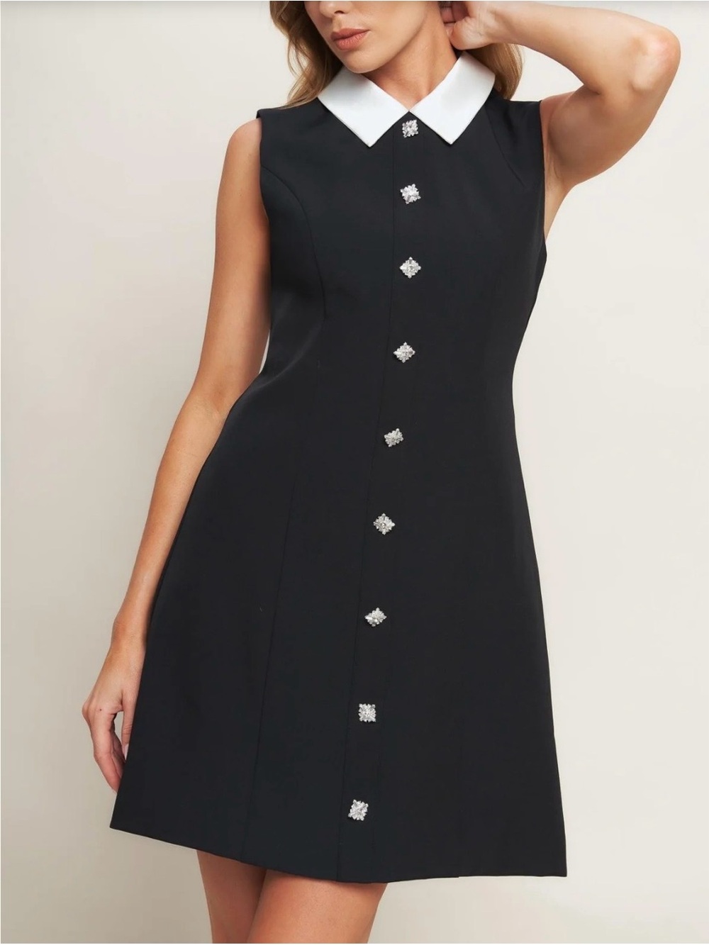 FLYING TOMATO Lovely Moment Black Mini Dress NWOT
